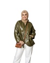 Faux Leather Belted Jacket