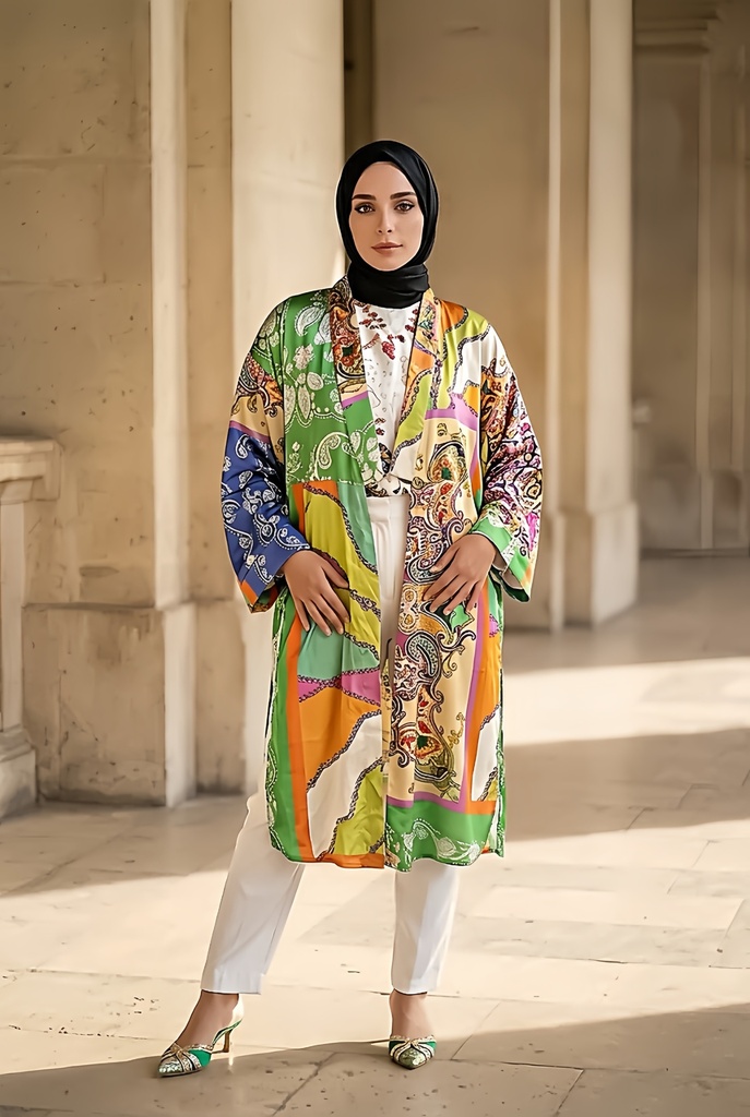 Vibrant Chain Pattern Suit