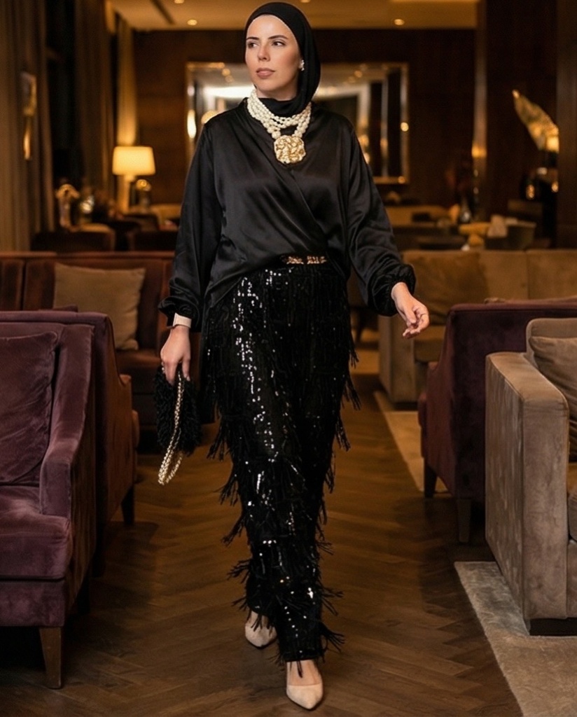 Layered Embroidered Fringe Suit