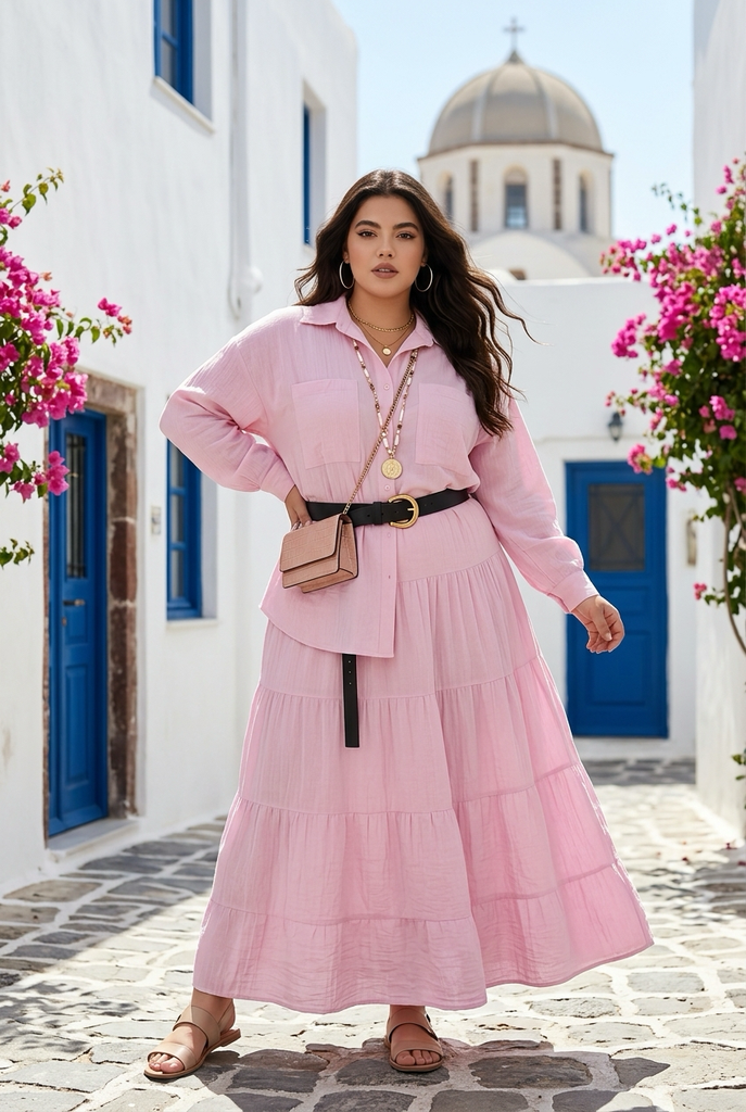 Elegant Casual Wide Skirt Suit
