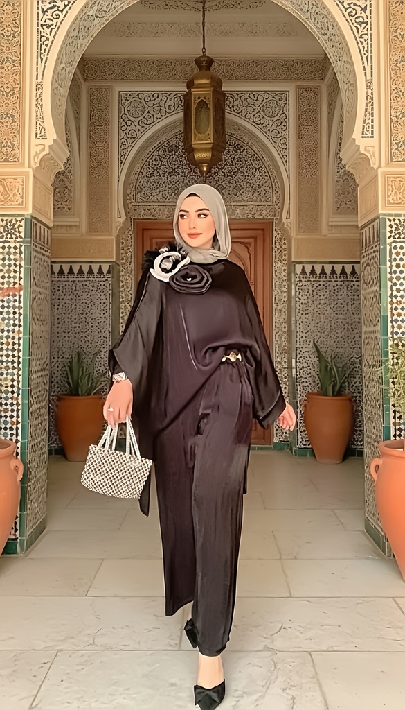 Organza Floral Top Suit