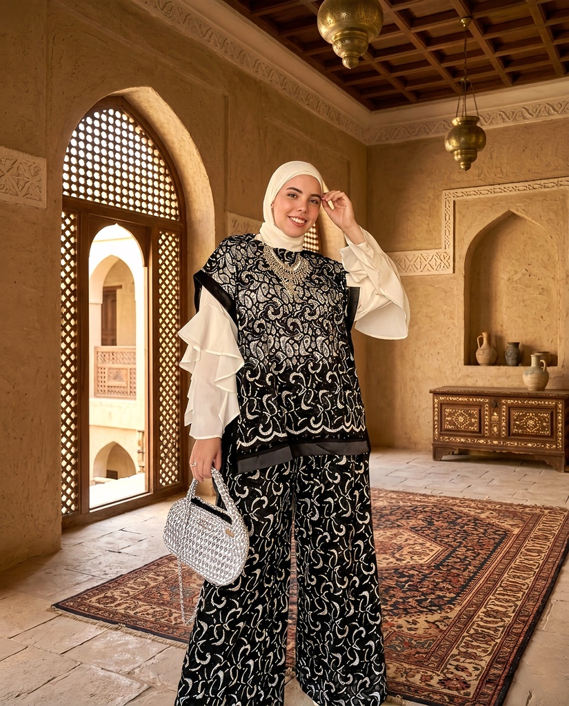 Elegant Lace Detail Pants