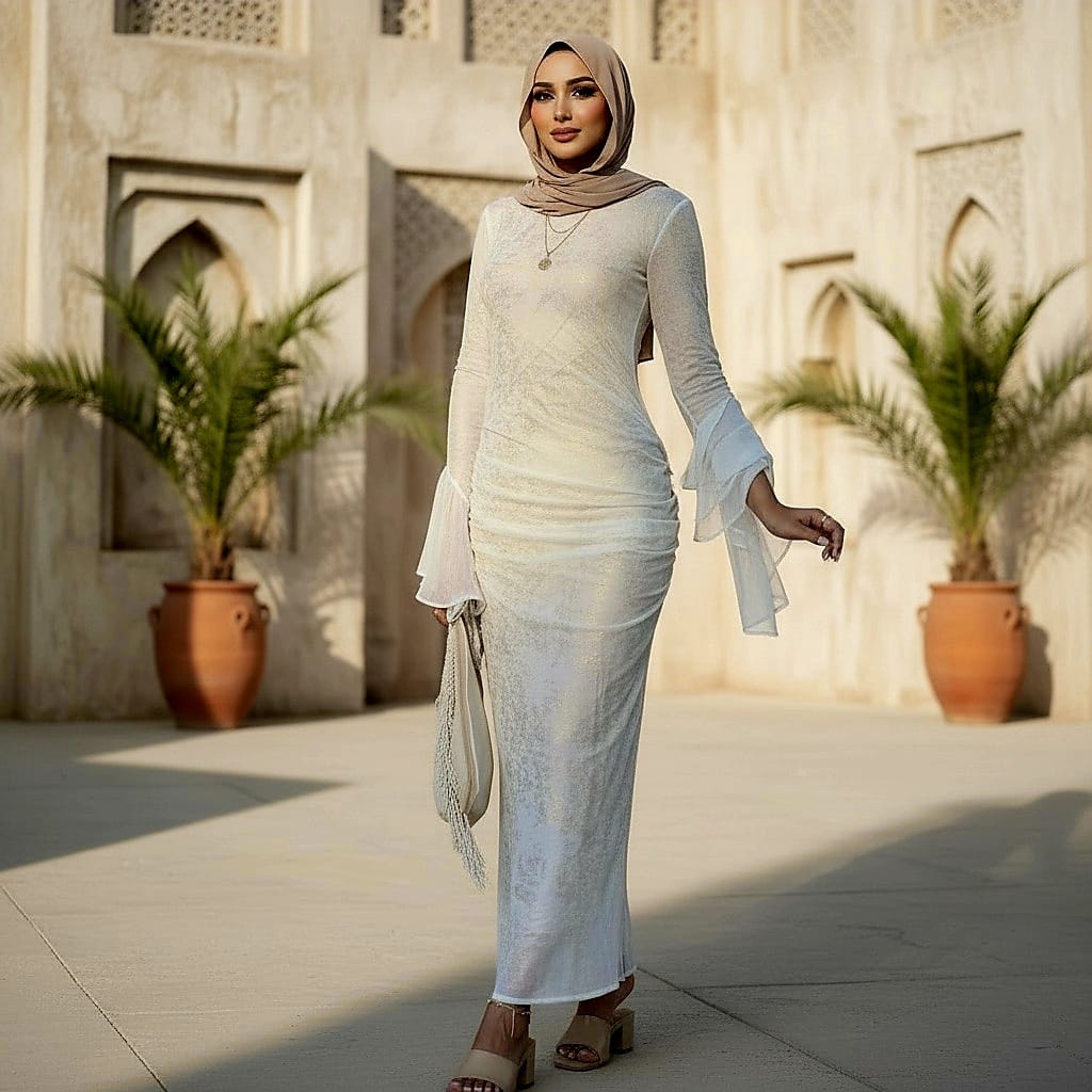 Shimmer Mesh Ruched Side Tulle Dress