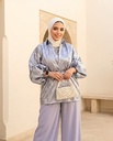 Metallic Organza Puff Sleeve Jacket