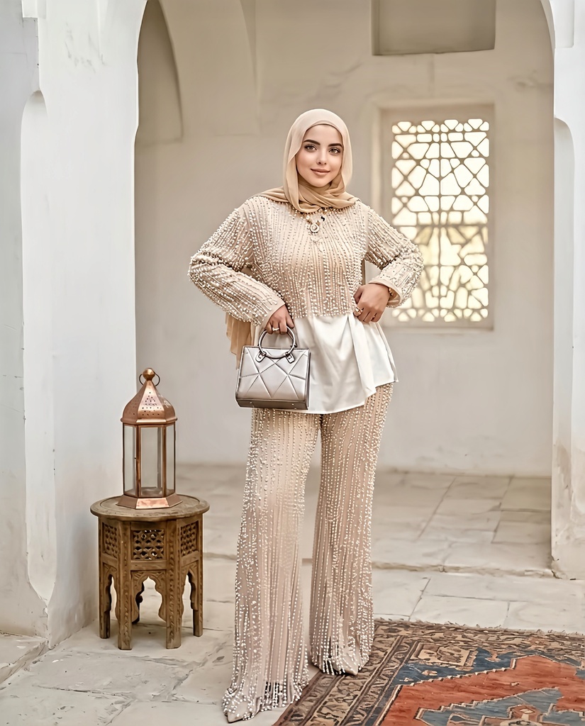 Handmade Embroidered Pants Suit