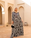 Artistic Striped Satin Dress