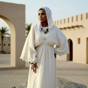 Elastic Waist Linen Dress