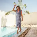 Stripped Sleeveless Dress
