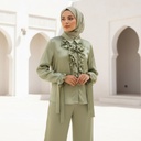 Basic Satin Ruffle Chest Suit