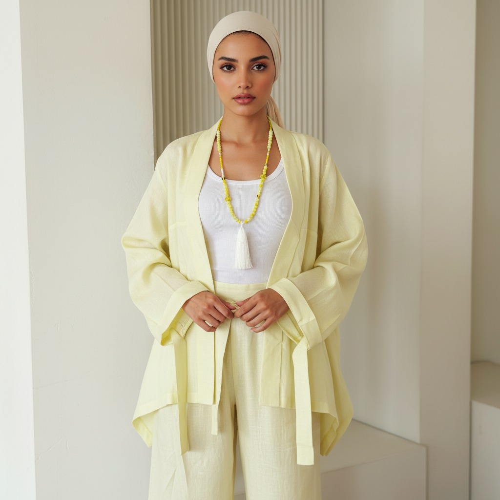 Basic Linen Belted Suit