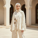 Casual Brooch Tweed Suit
