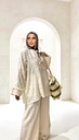 Embroidered Mesh Layered Suit