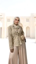 Gold-Detail Openwork Guipure Jacket