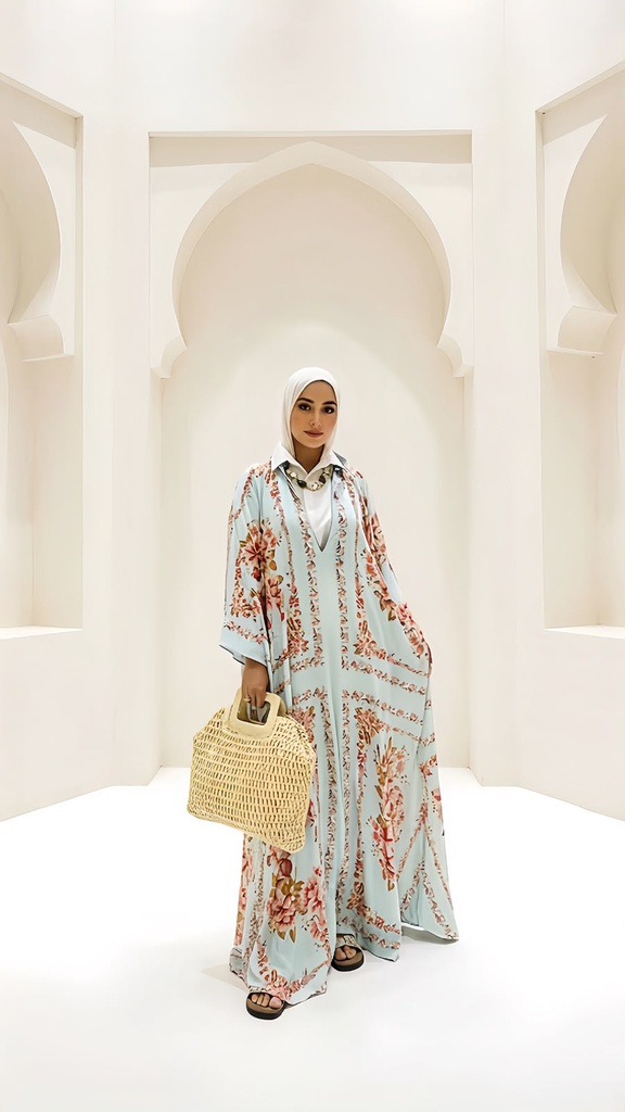 Floral Printed Abaya