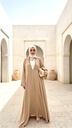 Gold Striped Cotton Abaya