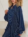   Ruched Drawstring Blouse Suit 