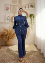 Button-front Denim Set