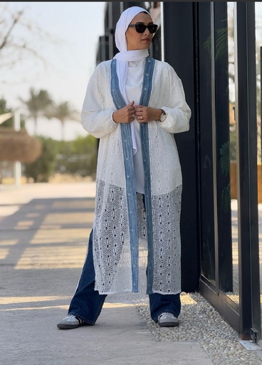 [loose42-rmd25] Net lace kimono 