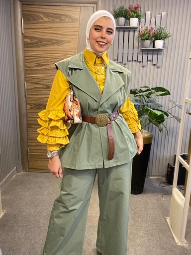 Summer Gabardine Vest Set