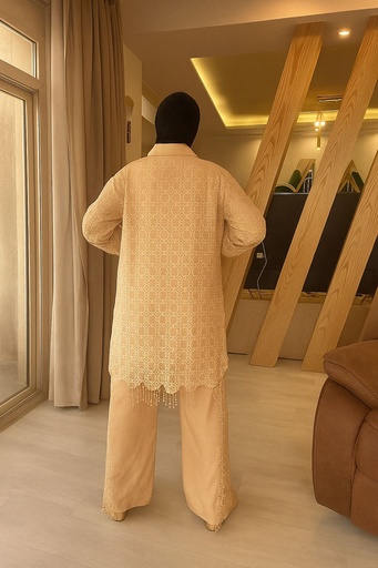 [sk6-sum25] Linen Rokama Split Pants-Set