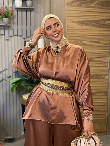 [rih57-sum25] Butterfly Shimmer Suit with Indian Belt