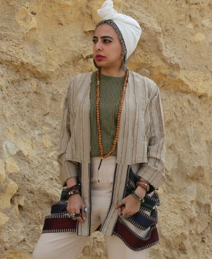 [L121-louqi] Bohemian Cardigan Beige