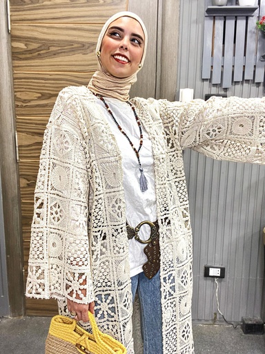 [S17-hers-sum2025] Crochet Kimono Cardigan