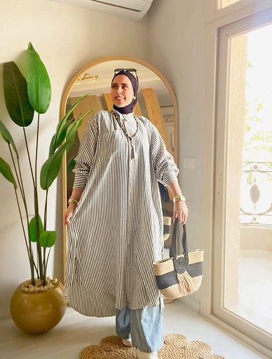 Multi Stripe Shirt Dress