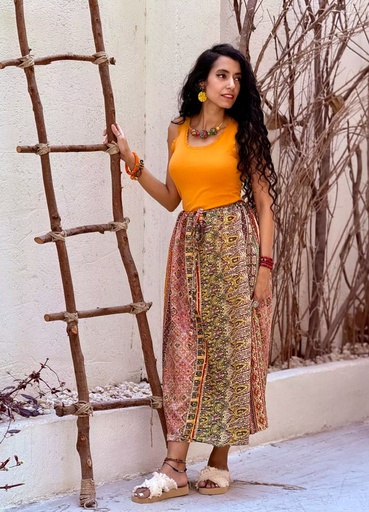 [louqi3-sum25] Hippie Colorful Skirt