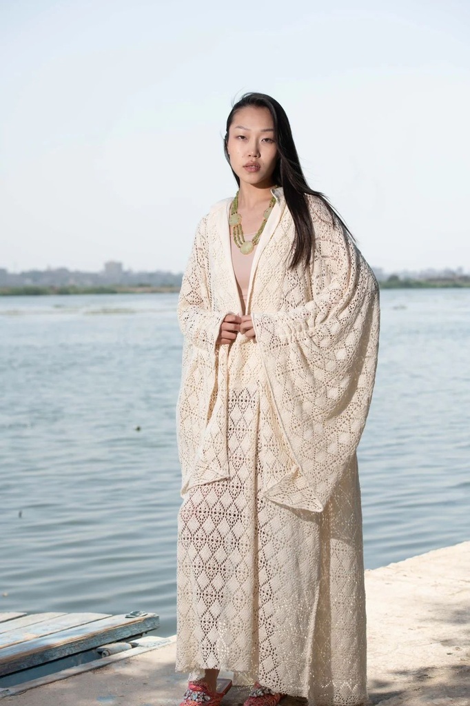 Lamira Cotton Crochet Cover-Up Dress