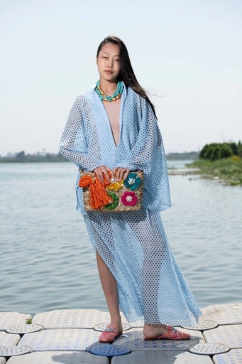 Remal Crochet Cover-Up Dress