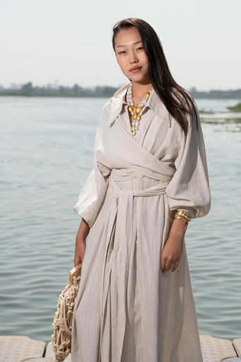 [A91-ger-sum25] Linen Grace Dress