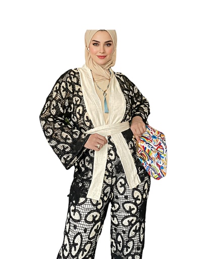 [sh8-sum25] Crochet Jacket Set