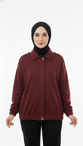 Collared Oversized Suede Jacket