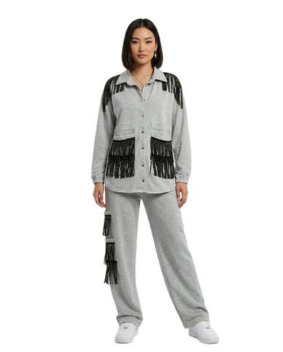 Fringe Rhinestone Suit