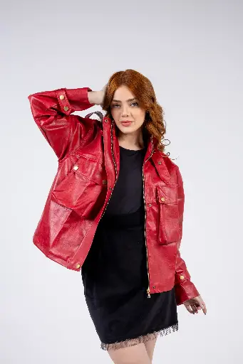 Front Pockets Leather Jacket