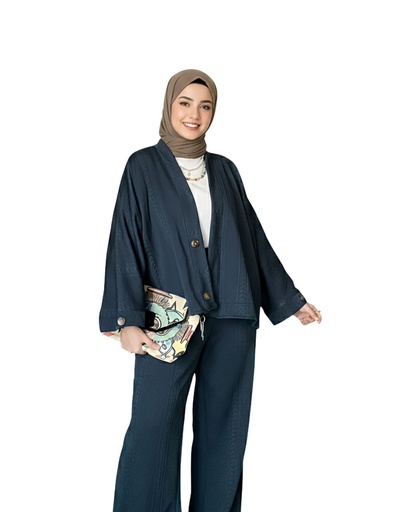 [moon/win26] Open Shirt Knit Pants Suit