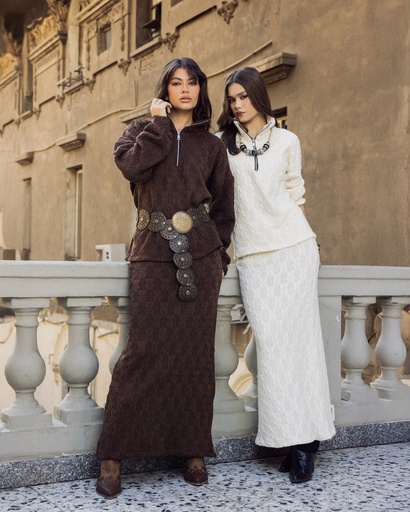 Knit Zipper Front Suit