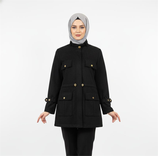 Suede Utility Cinched-Waist Jacket