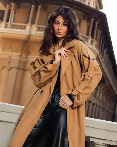 Double-Breasted Wool Coat