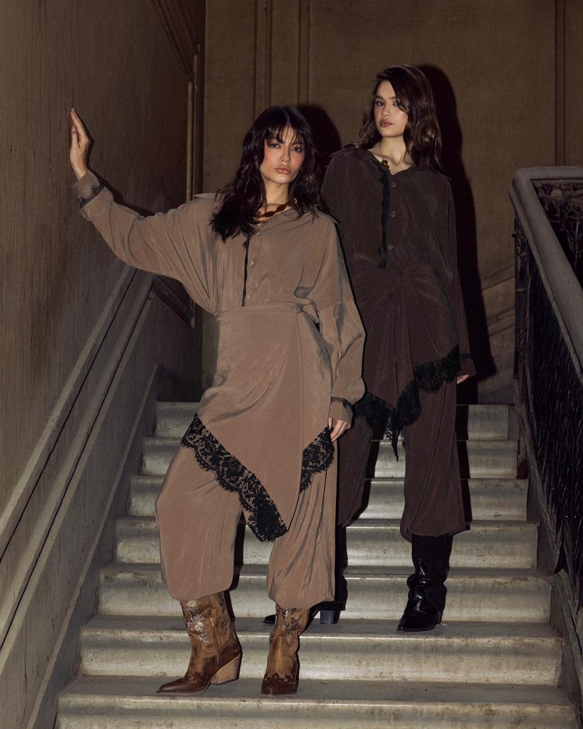Rosaline Mesh Fringe Suit