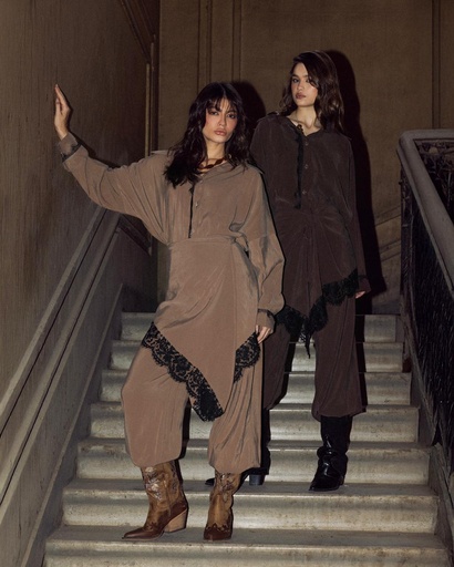 Rosaline Mesh Fringe Suit