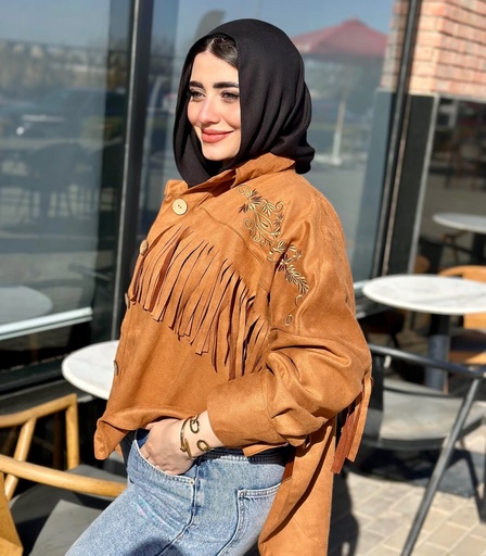 Suede Painted Fringe Shirt