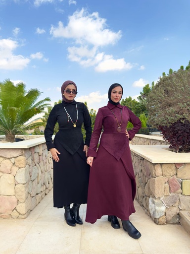 Suede Lace-Up Flowy Dress