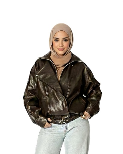 Oversized Faux Leather Jacket