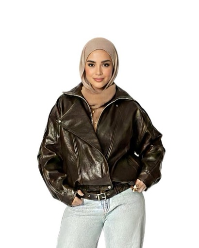 Oversized Faux Leather Jacket