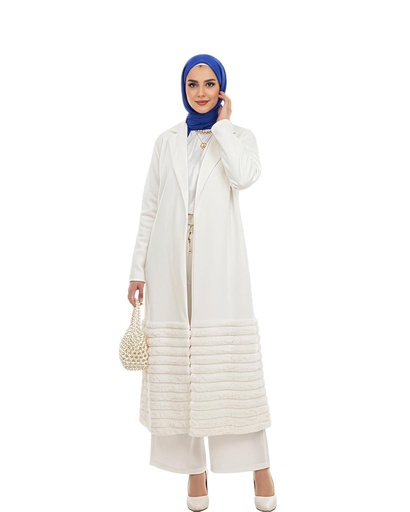 [win26] Fur Trim Long Coat