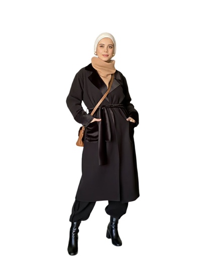 Textured Long Coat Suit 