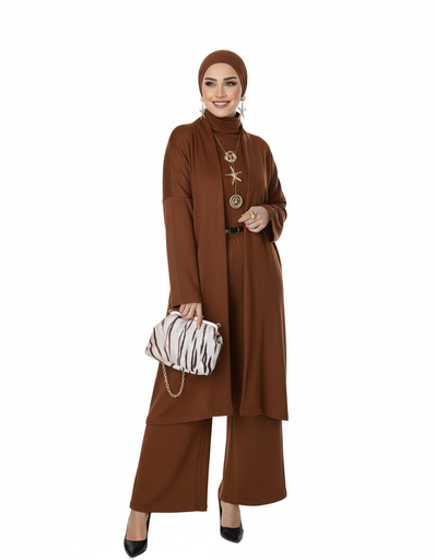 Refined Layered Knit Suit