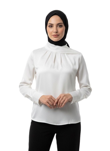 Satin Ruffled Shoulder Top